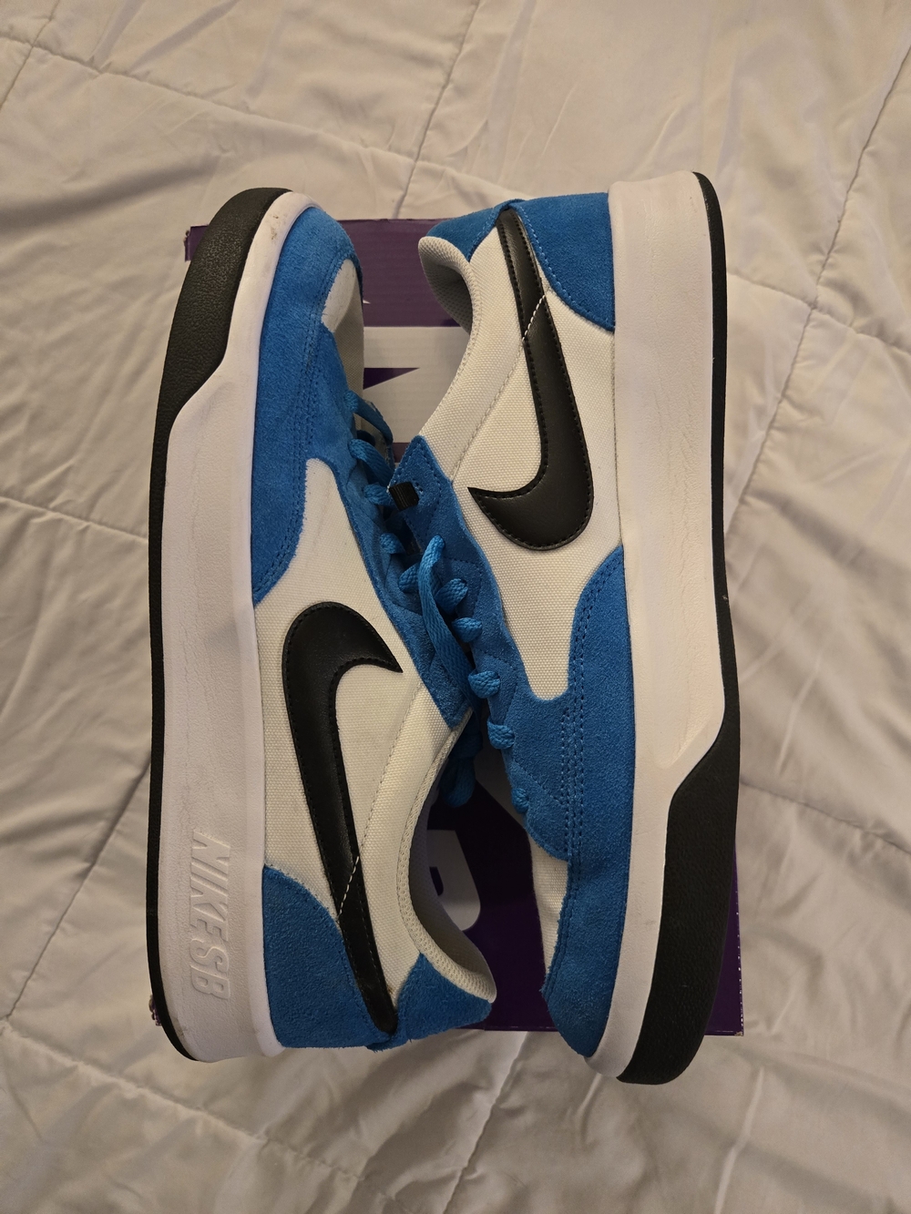 (USED) Nike Sb Adversary Prm Mens Size 11 Blue Black & White Slightly Worn